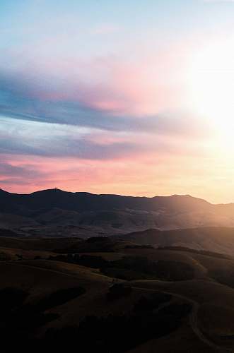 san luis obispo landscape photography of mountains sunset